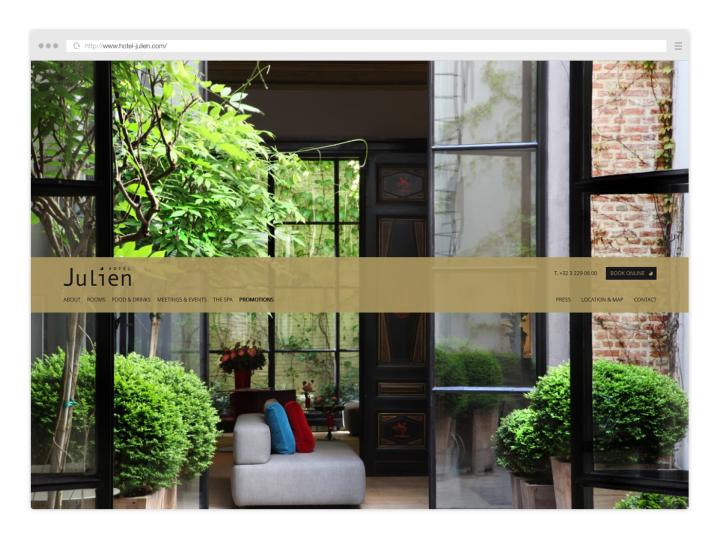 Hotel Julien - Website 2012